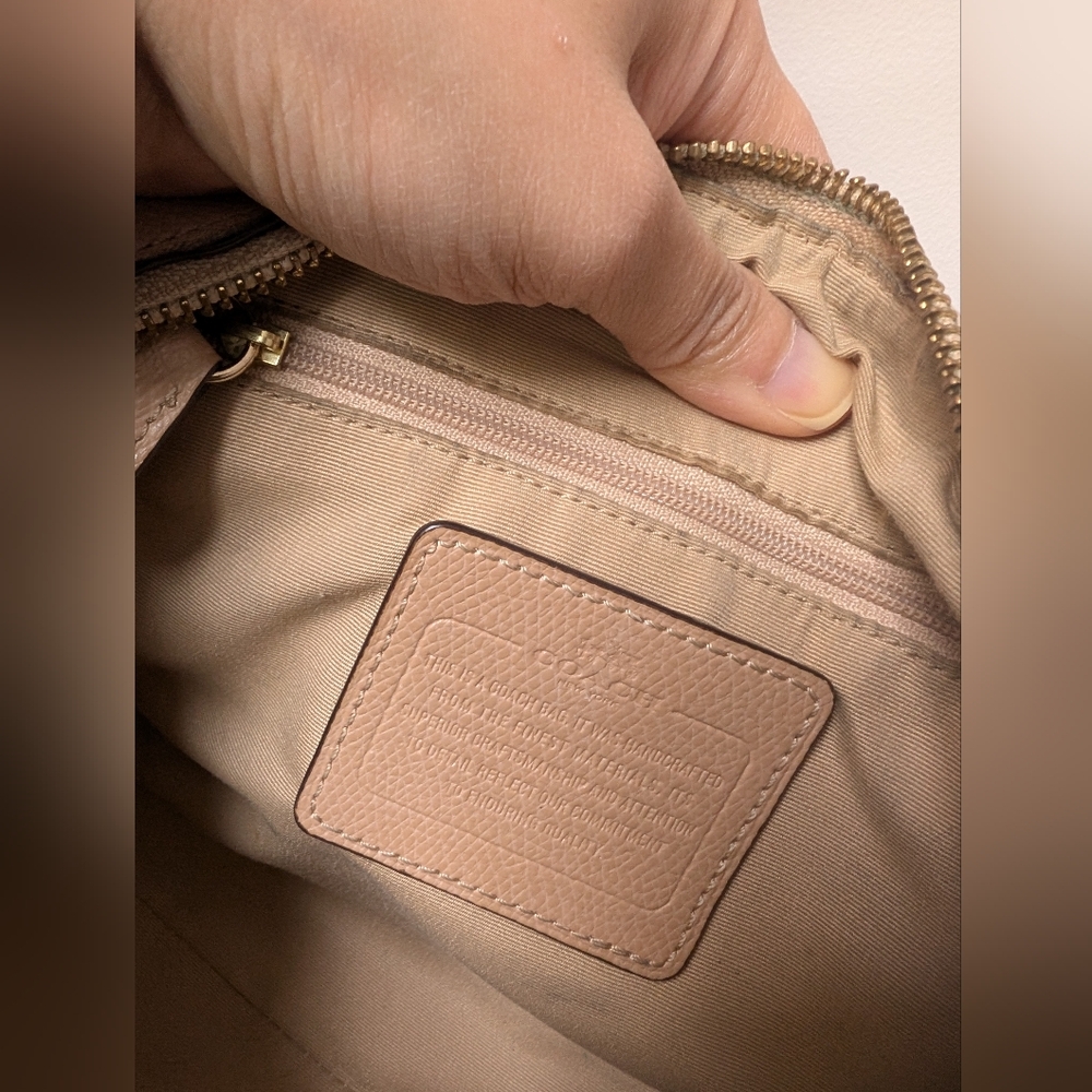 Coach Tan Leather Crossbody AS IS - Picture 8 of 11